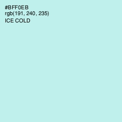 #BFF0EB - Ice Cold Color Image